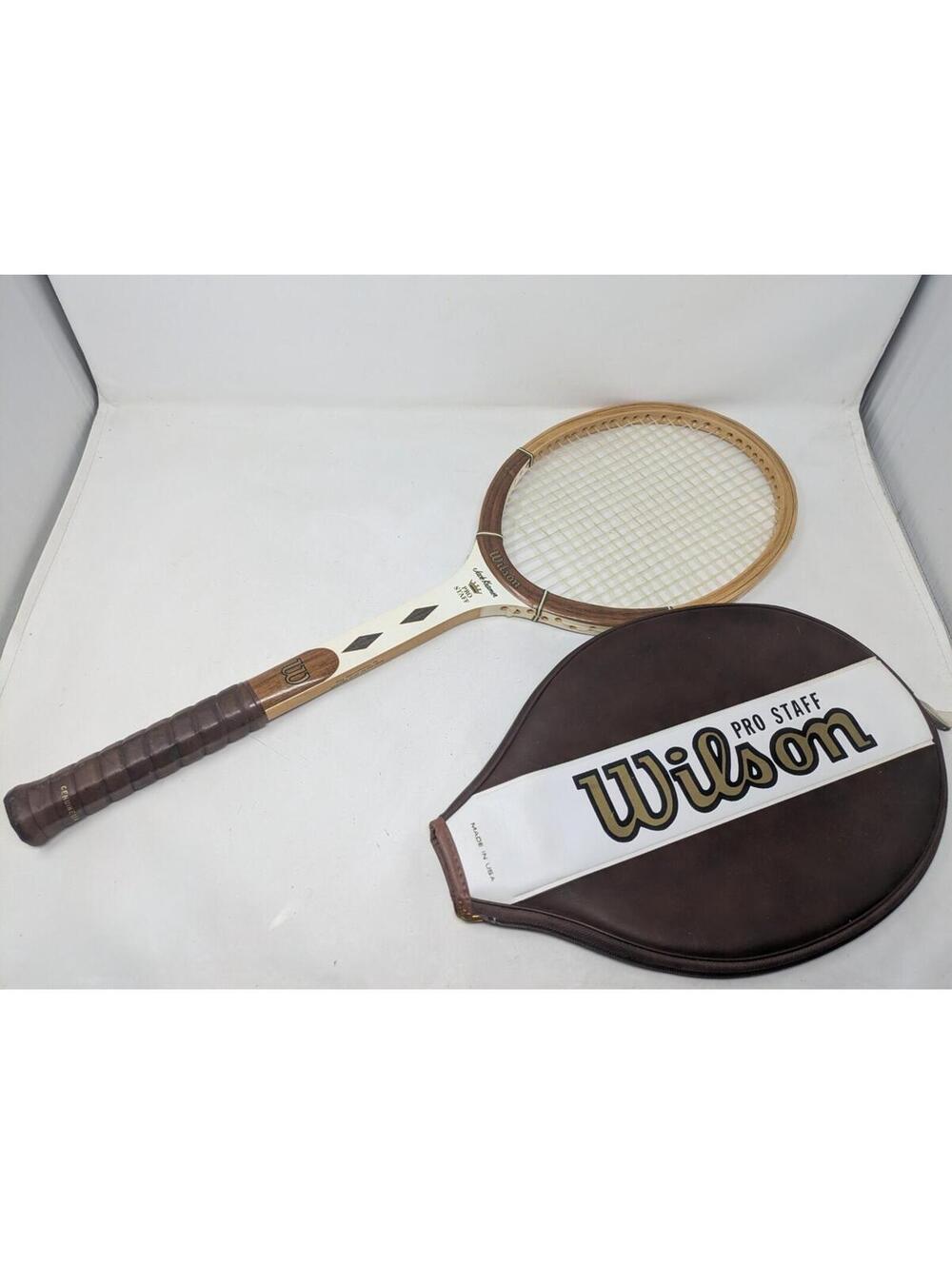 Wilson Jack Kramer Pro Staff Light Wood Tennis Racket 4 1/4 and Cover Excellent